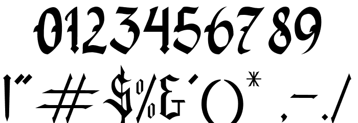 Black Wine Font OTHER CHARS