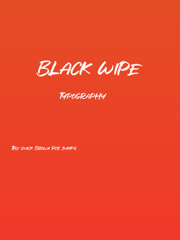 Black Wipe Poster