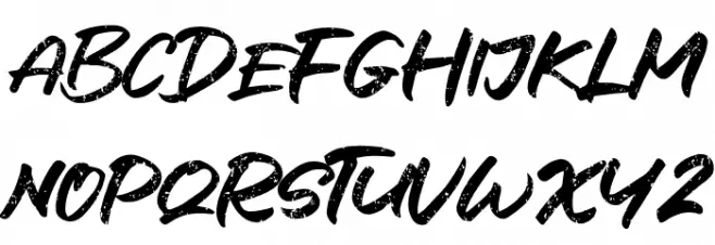 Black Wipe Schriftart Kleinbuchstaben