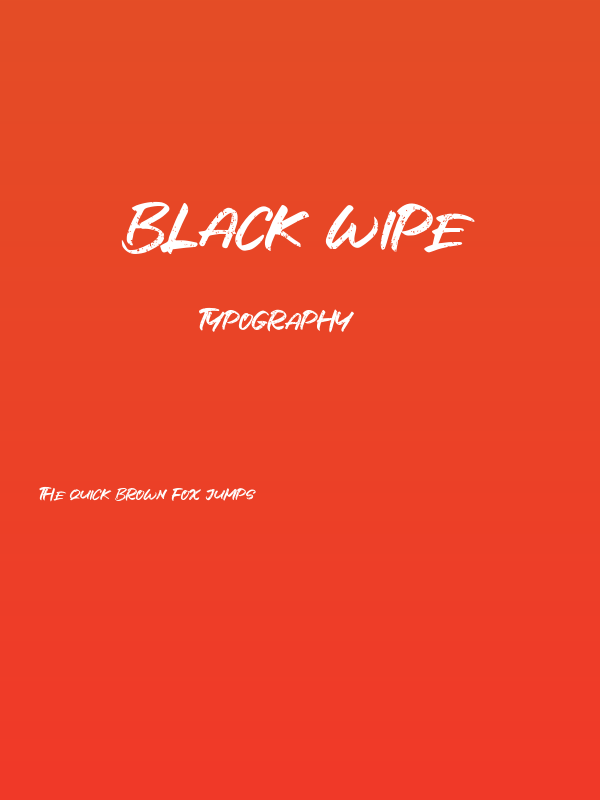 Black Wipe Poster
