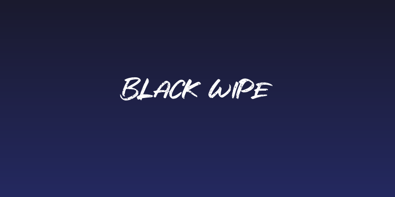 Black Wipe Social Header