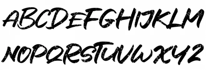 Black Wipe Caratteri MINUSCOLO