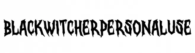 Black Witcher Personal Use  Frei Schriftart Herunterladen