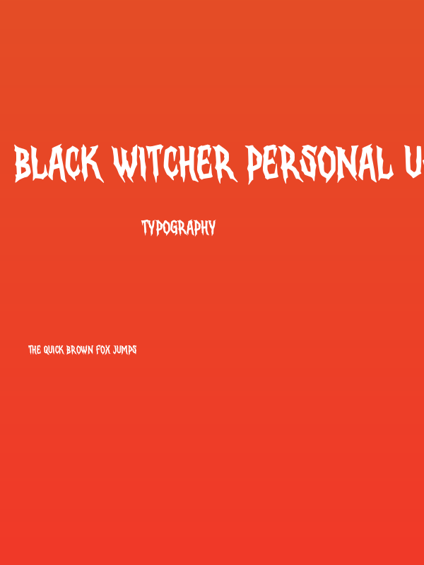Black Witcher Personal Use Poster