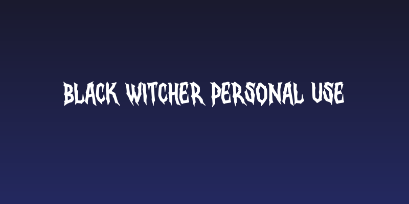 Black Witcher Personal Use Social Header
