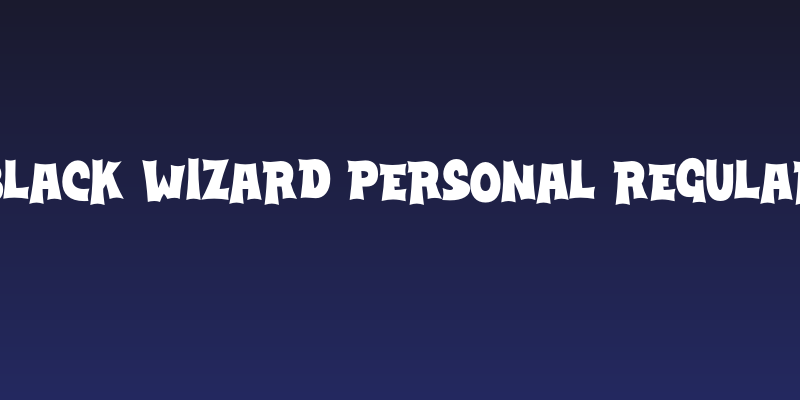 Black Wizard PERSONAL Regular Social Header