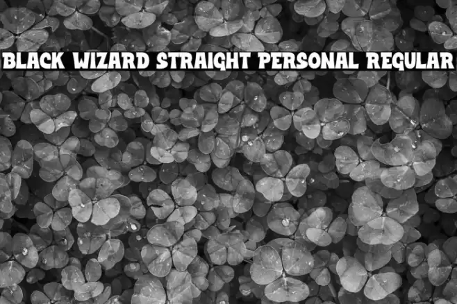 Black Wizard Straight PERSONAL Regular Font examples