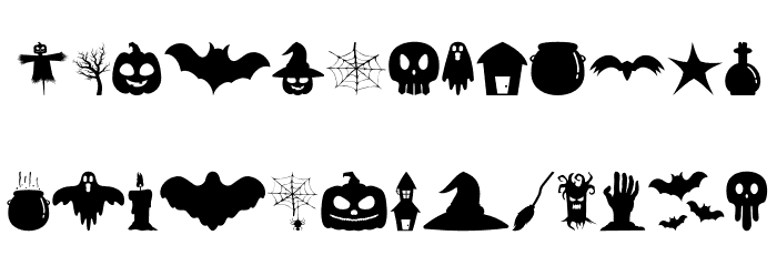 Black Wizard Symbols Regular Font LOWERCASE