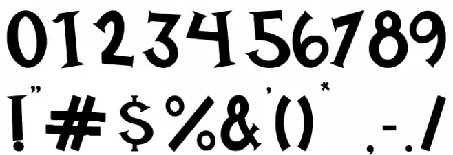 Black Wizard Font OTHER CHARS