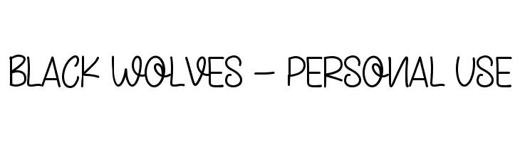 Black Wolves - Personal Use  Fuentes Gratis Descargar