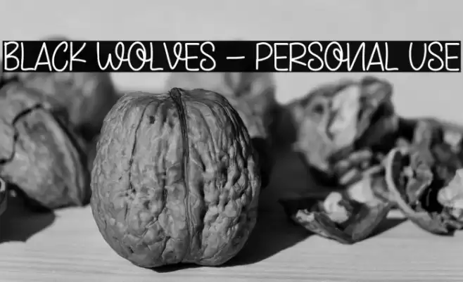 Black Wolves - Personal Use خط examples