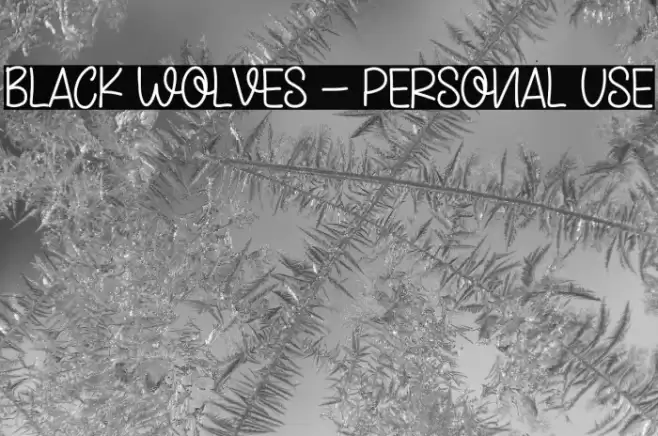 Black Wolves - Personal Use خط examples