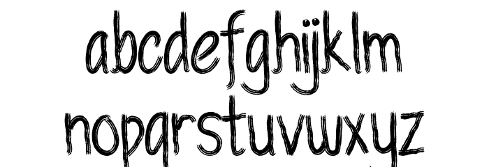 Black Wood Font LOWERCASE