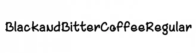 Black and Bitter Coffee Regular  لخطوط تنزيل