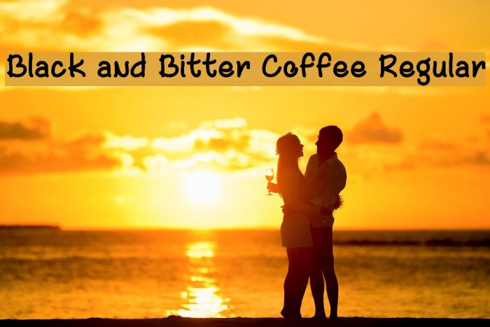 Black and Bitter Coffee Regular Font examples