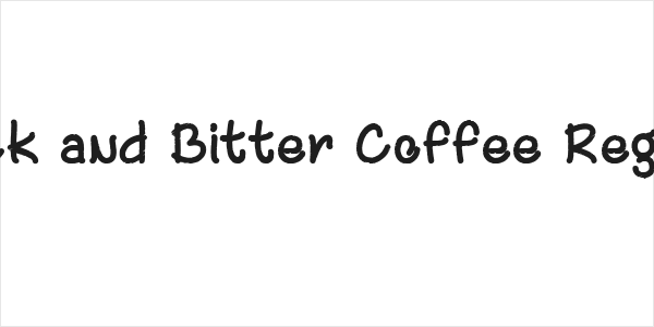Black and Bitter Coffee Regular Logo