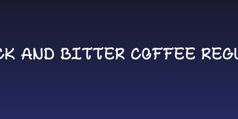 Black and Bitter Coffee Regular Social Header