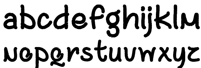 Black and Bitter Coffee Regular Font LOWERCASE