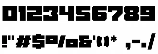 Black bison Font OTHER CHARS