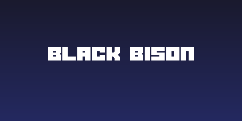 Black bison Social Header