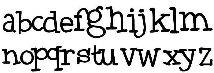 Black boys on mopeds Font LOWERCASE