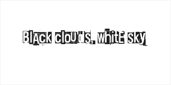 Black clouds, white sky Logo