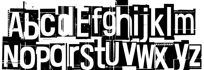 Black clouds, white sky Font LOWERCASE