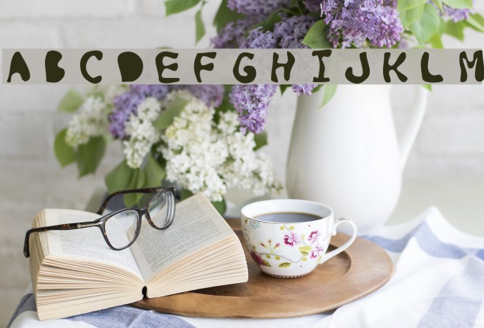 Black ink Font examples