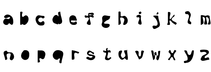 Black ink Font LOWERCASE