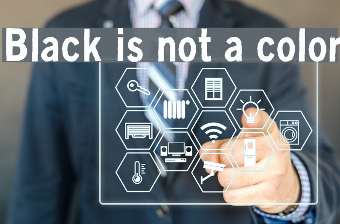 Black is not a color Font examples