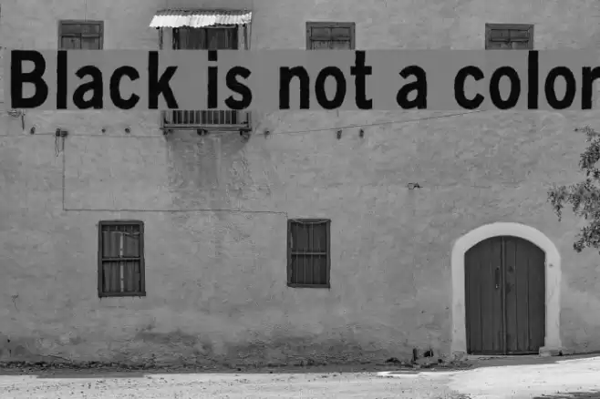 Black is not a color Font examples