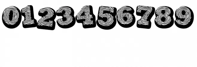 Black spiral Font OTHER CHARS