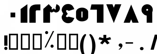 Black Font OTHER CHARS