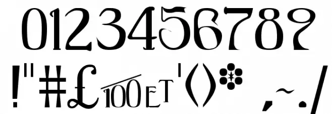 BlackAdderII Font OTHER CHARS