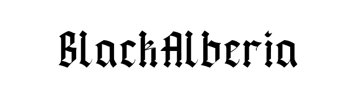 BlackAlberia  Frei Schriftart Herunterladen