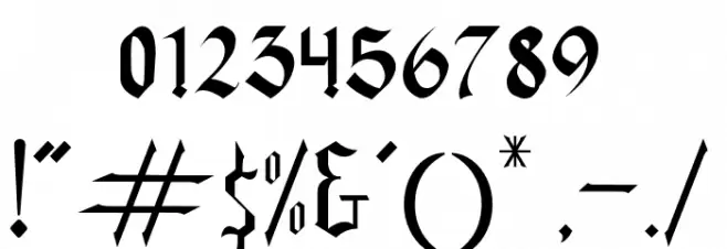 BlackAlberia Font OTHER CHARS