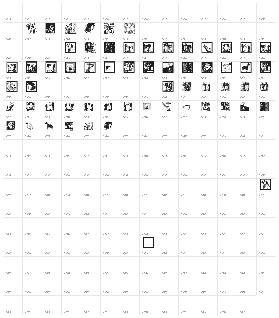 BlackArt Character Map