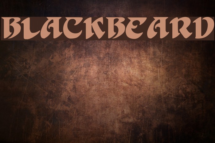 BlackBeard Font examples
