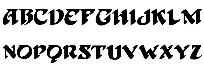 BlackBeard Font LOWERCASE