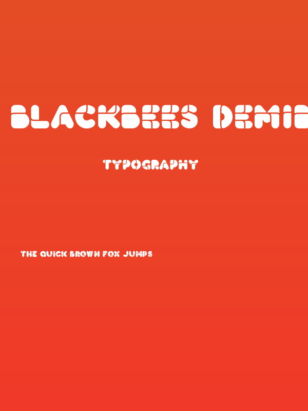 BlackBees DemiBold Poster