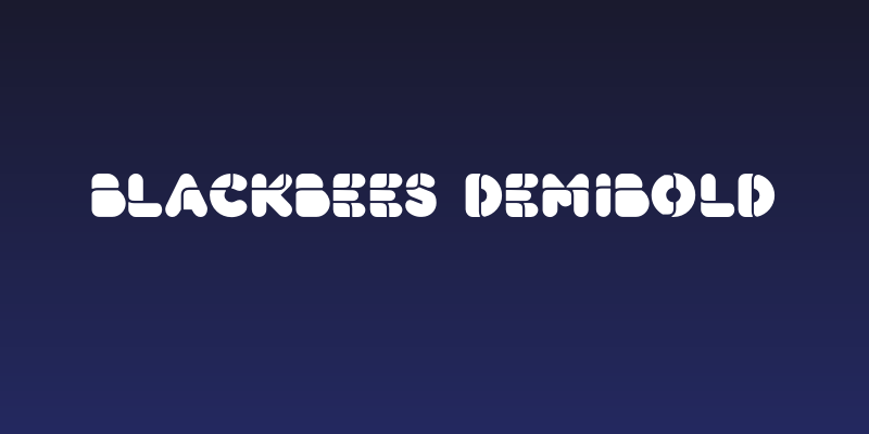 BlackBees DemiBold Social Header