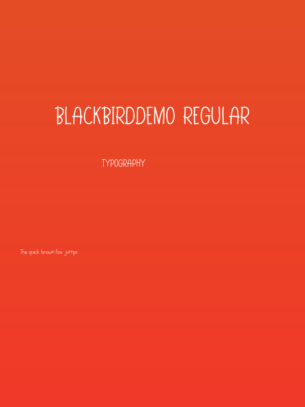 BlackBirdDEMO-Regular Poster