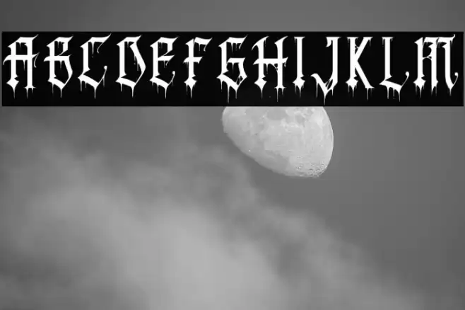 BlackBlood Font examples