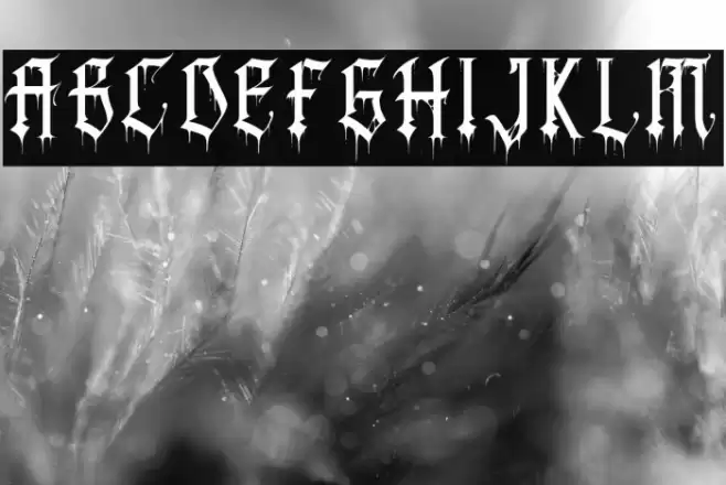 BlackBlood Font examples