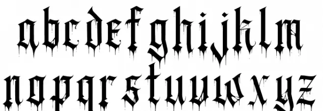 BlackBlood Fuentes MINÚSCULAS