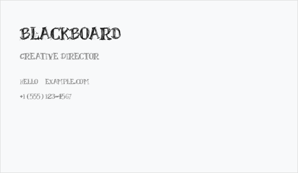 BlackBoard Business Card