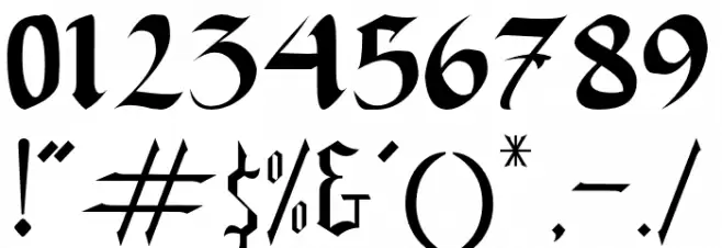 BlackBunny Font OTHER CHARS