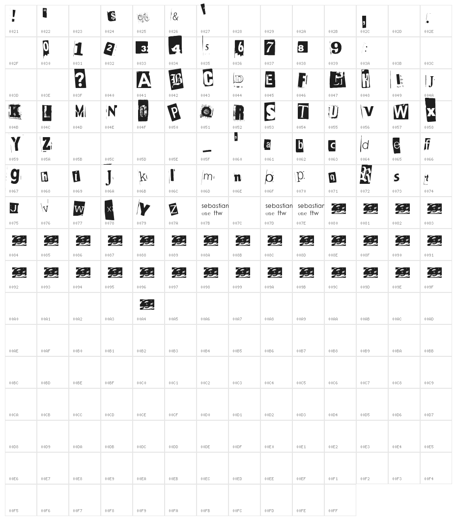 BlackCasper Character Map