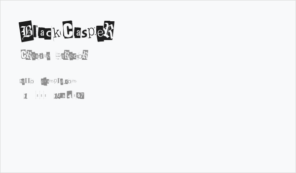 BlackCasper Business Card