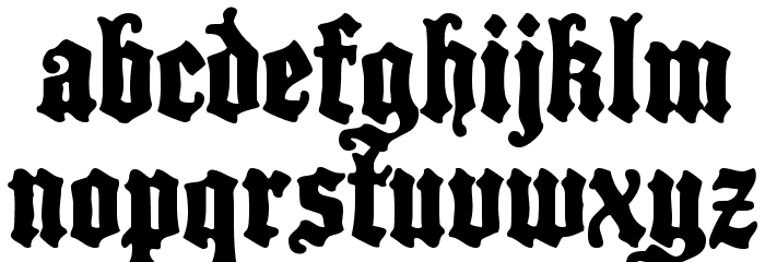 BlackCastleMF Font LOWERCASE